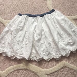 Zara white eyelet skirt